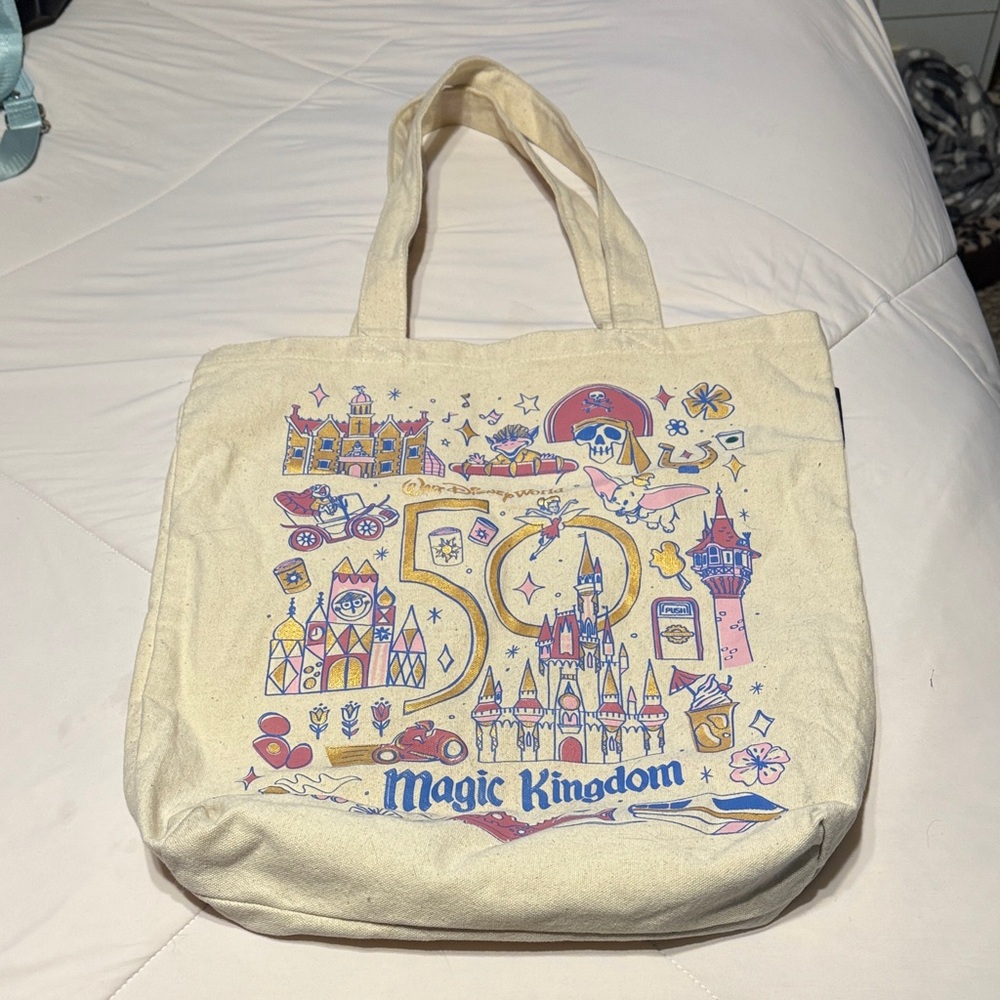 Magic Kingdom Starbucks Cream Tote Bag